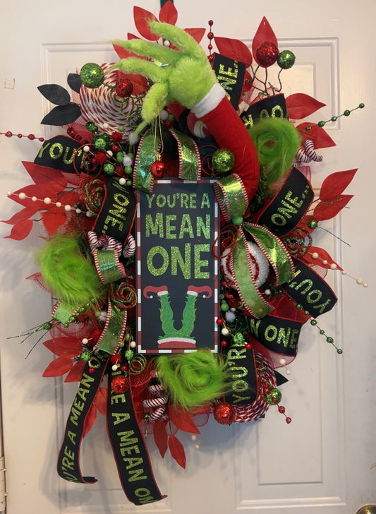 You’re A Mean One Green Monster Wreath