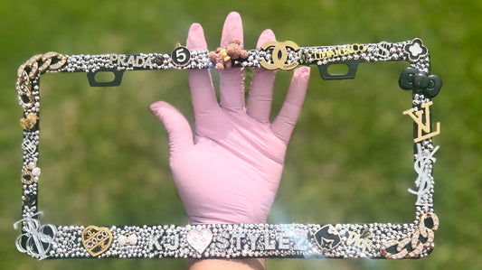 Custom junkie license plate frame (Please read description)