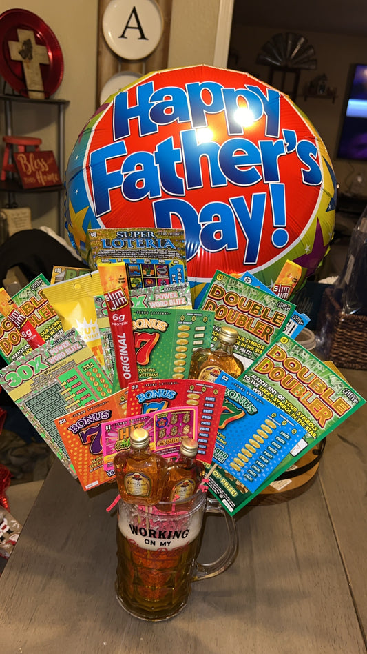 Fathers Day lottery bouquet and gift boxes (please read description)