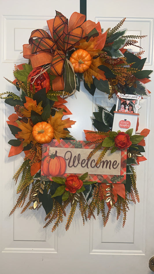 “Welcome” Fall Wreath