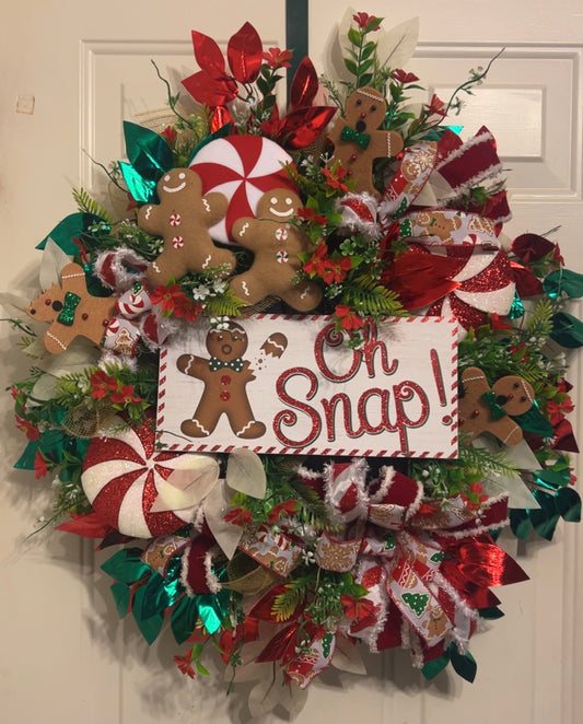 Ginger bread peppermint wreath